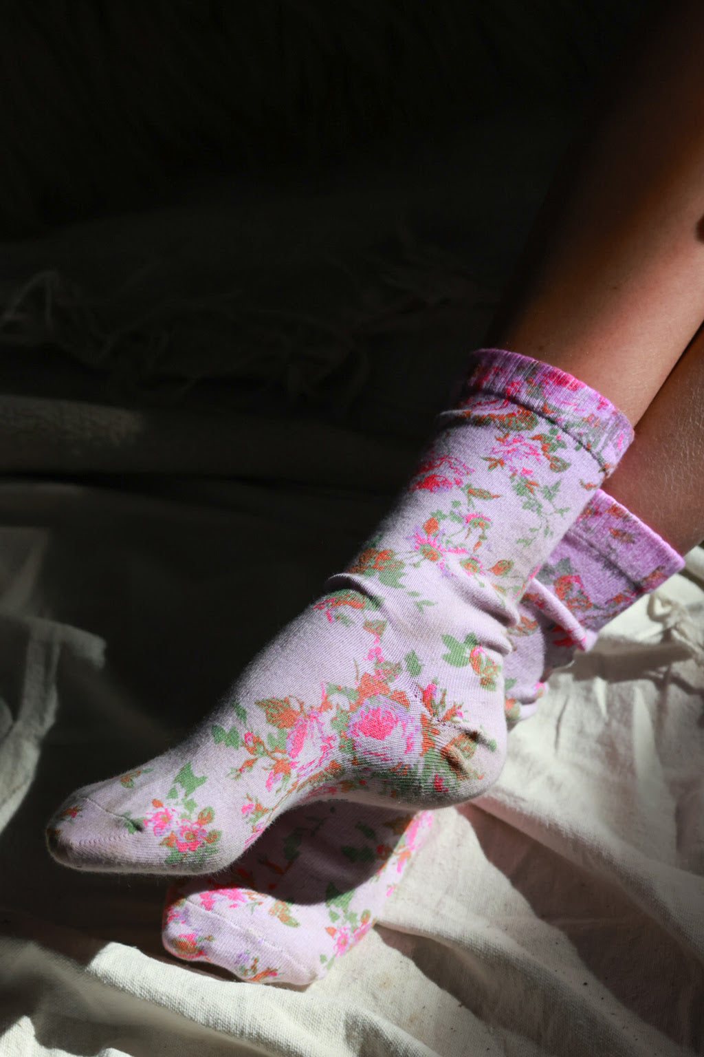 Floral Woven Socks in Bonnie Rose by Magnolia Pearl